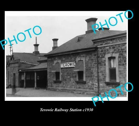 OLD HISTORICAL SA PHOTO OF SAR RAILWAYS, TEROWIE RAILWAY STATION c1930