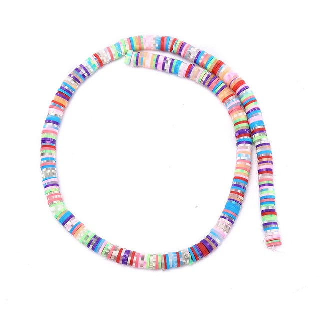6mm Flat Round Polymer Clay Beads Loose Spacer Beads DIY Jewelry Making Findings