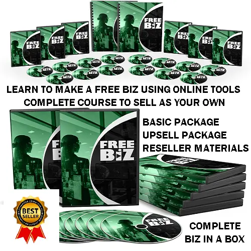 LEARN TO MAKE A FREE ONLINE BIZ - Complete product, SELL AS YOUR OWN course.