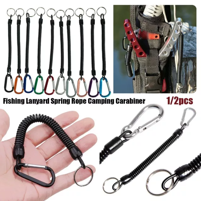 ROPE ANTI-LOST PHONE Keychain Portable Fishing Lanyards Camping Carabiner  $6.59 - PicClick AU