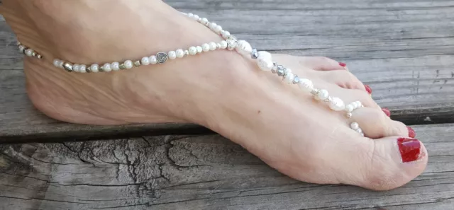 BEAUTIFUL Anklet with toe ring  ***Summer Is Coming Be Ready*** Custom Made