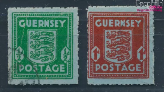 Briefmarken Guernsey (Dt.Bes.2.WK.) 1944 Mi 4-5 (kompl.Ausg.) gestempelt(8085942