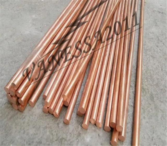 5pcs 99.9% Pure Copper Cu Metal Rods Cylinder Diameter 4mm, Length 100mm