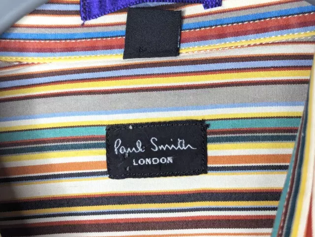 Paul Smith Shirt Mens 16 41 Multicolor Signature Stripe French Cuff 2