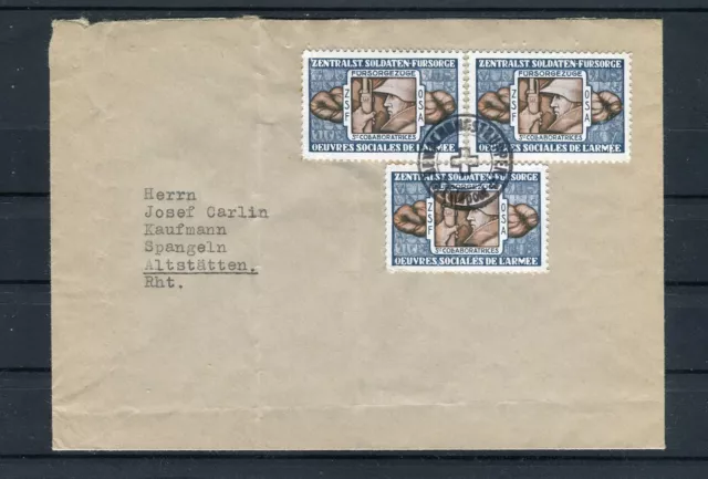 Schweiz schönes Lot 4 Briefe Feldpost bzw. mit Soldatenmarken frankiert - b3023