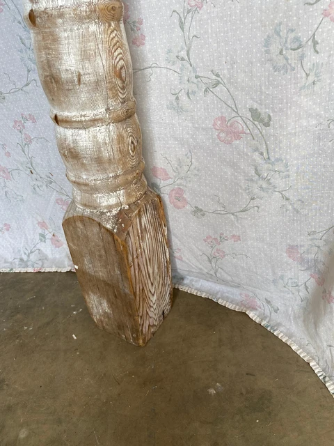 Salvage Architectural -One 5' Turned Column / Post - Weathered 4