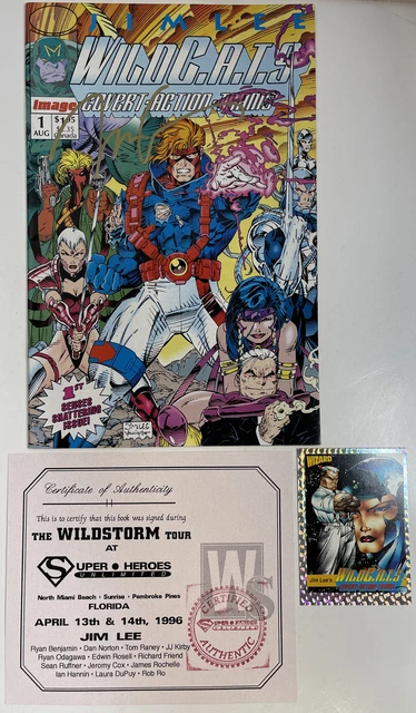 Wildcats Covert Action Teams #1 Signed By Jim Lee With COA Image Comics 1992