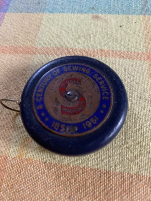 Rare Singer Sewing Machine Tape Measure Century of Sewing Services 1851-1951 VTG