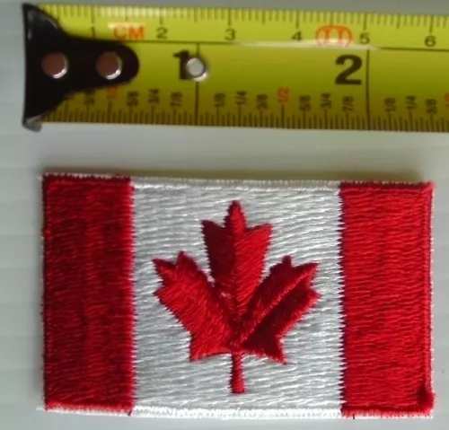 DRAPEAU NATIONAL DU PAYS BRODÉ DU CANADA 60,3 mm X 34,9 mm EMBLÈME PATCH EN FER 2