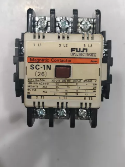 Fuji Electric Sc-1N(26) Magnetic Contactor Voltage 440Vac Free Fast Shipping