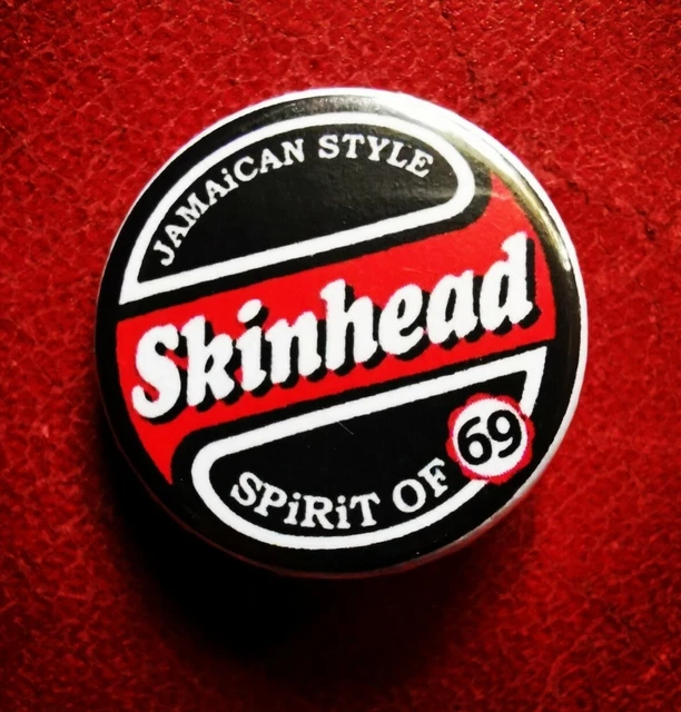 Skinhead Button SKINHEAD SPIRIT OF 69 Jamaican Style 25Mm Badge Button Pin Oi Ska Mod ...