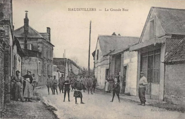 Cpa 60 Haudivillers La Grande Rue