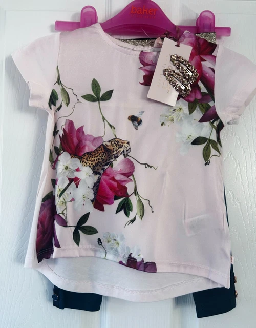 Ted Baker nuovo con etichette 12-18 mesi ragazze set floreale abito bambino leggings top agrumi