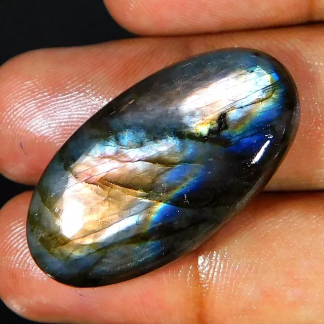 35.00Cts. 100% Natural SPECTROLITE Labradorite Oval Cabochon Loose Gemstone