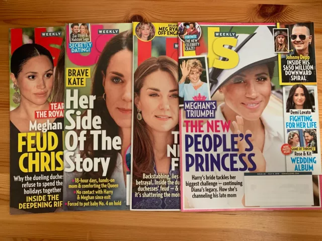 Royals Magazine Lot of 4 Meghan Markle Harry Prince William Kate Middleton New