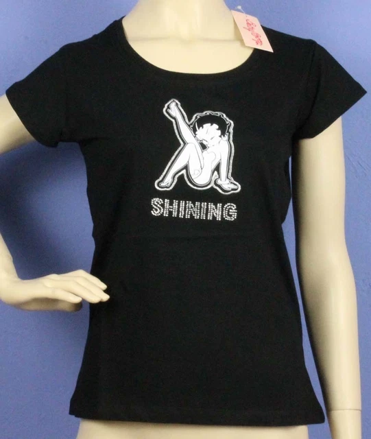 T-shirt Femme Betty Boop Officiel - Modèle BB0718 élastiqué - Neuf Avec étiquettes