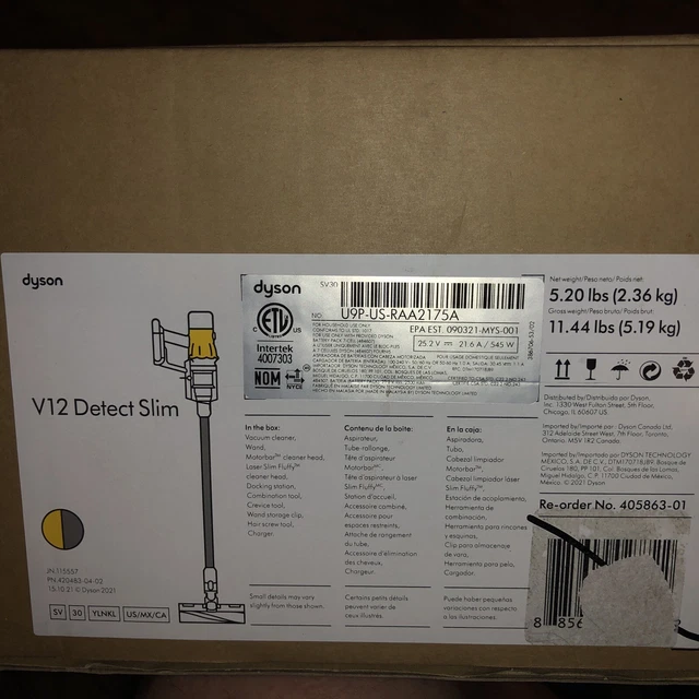 DYSON V12 DETECT Slim Cordless Bagless Stick Vacuum Cleaner 42048304