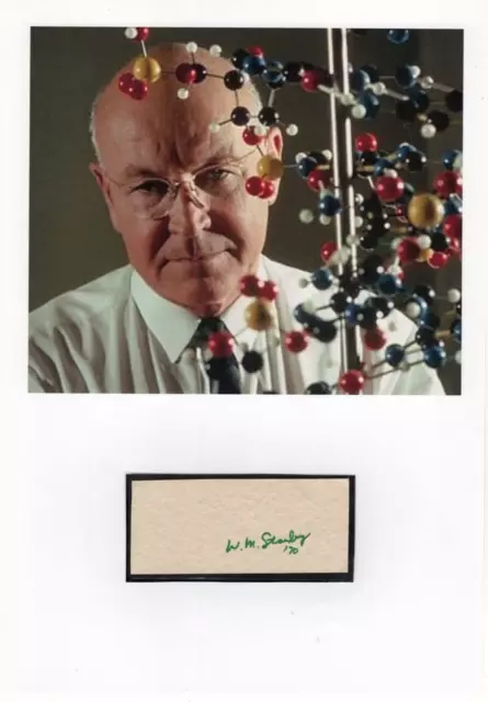 Wendell Meredith Stanley NOBEL PRIZE 1946 autograph, signed album page