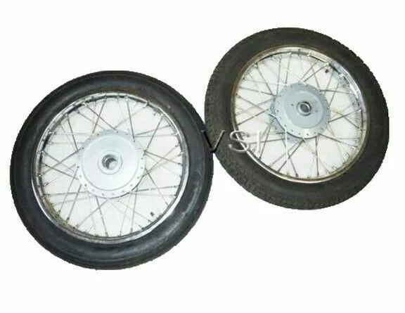 Fits.Royal Enfield Complete Wheel Rim WM2- 19" With Tyre & Tube Pair ECs