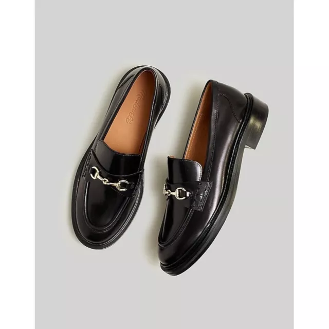 Madewell The Vernon Bit Hardware Loafer in Leather in True Black