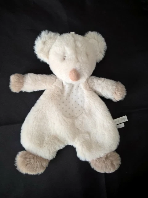 Doudou Sucre D'orge Souris Koala Plat Beige Blanc Marron Fourrure Etoile Neuf