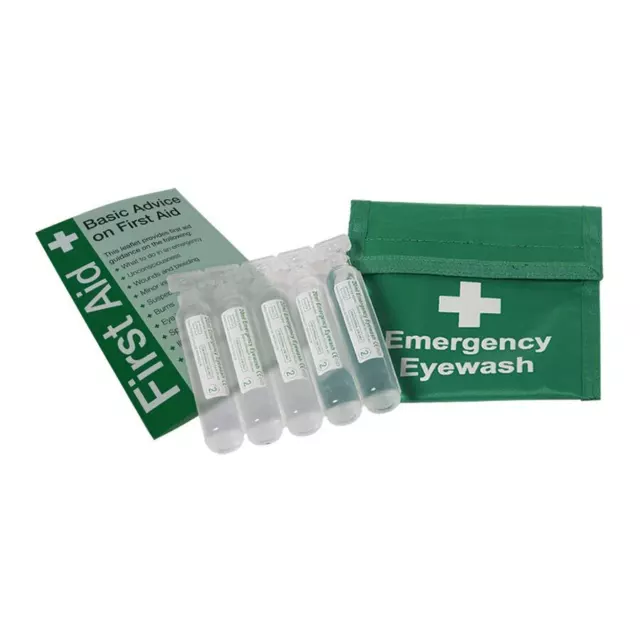 Portafoglio cintura lavaggio occhi sterile Hypaclens incl. 5 baccelli da 20 ml per irrigazione occhi