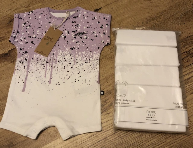 Next Baby Girl Bundle Baby Grow & Vests - Up to 3 Months 10-14lbs - Brand New