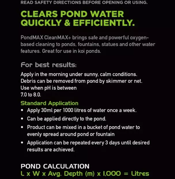 PondMAX CleanMAX+ 940ml All-in-one Complete Pond Cleaner 03PT012 2