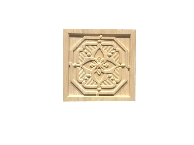 Solid Hardwood carved Rosette / Casing Blocks