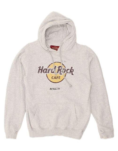 HARD ROCK CAFE Womens Malta Graphic Hoodie Jumper UK 14 Medium Grey Cotton BQ99 20.98 PicClick UK