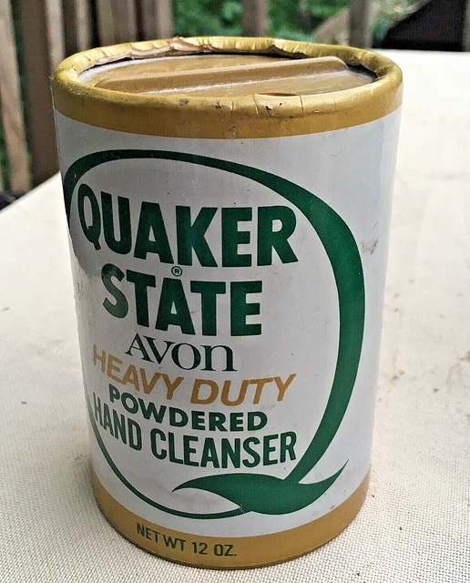 Quaker State Avon Heavy Duty Powdered Hand Cleanser 12 oz nearly full