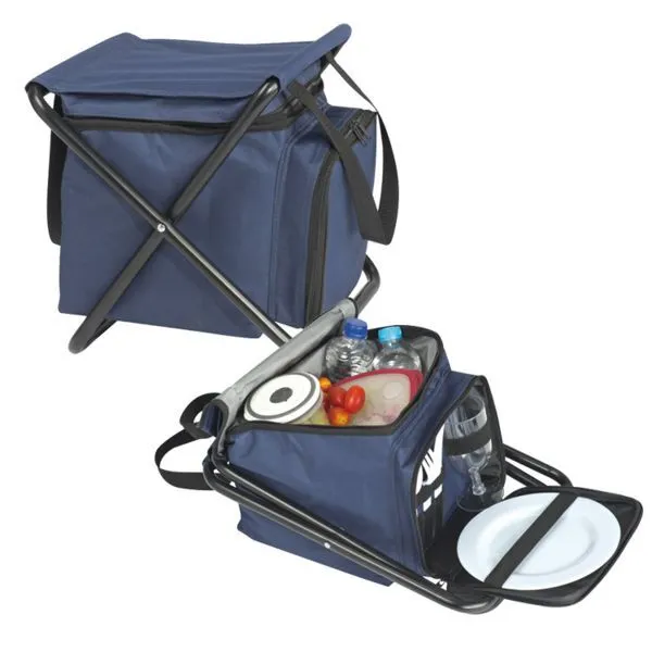 sedia da picnic pic nic con borsa termica e stoviglie in plastica