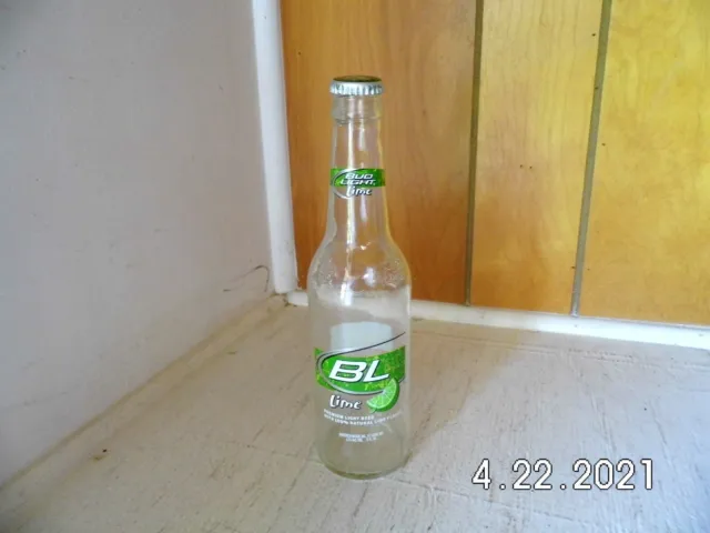 Bud Light Lime 12 oz.  Clear Bottle EMPTY Anheuser Busch