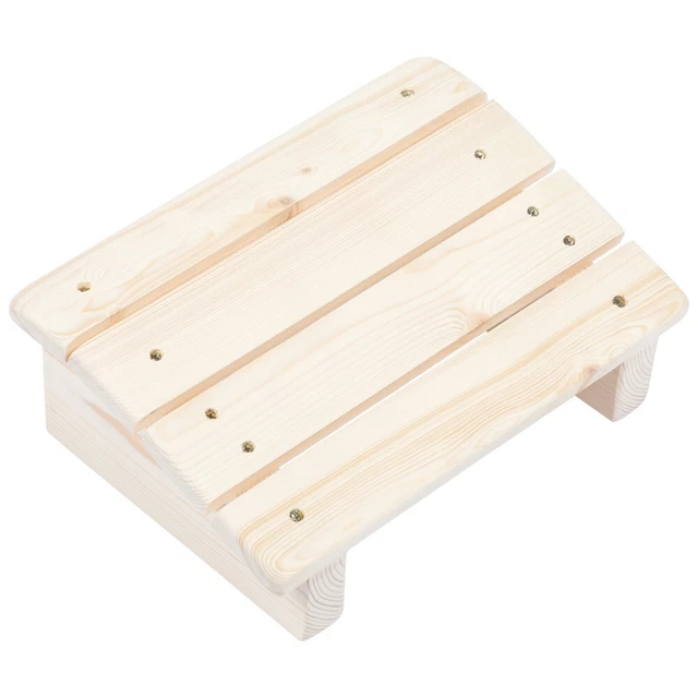 Alfombrilla para pies prenda de madera ropa de vapor taburete para pies adultos niños