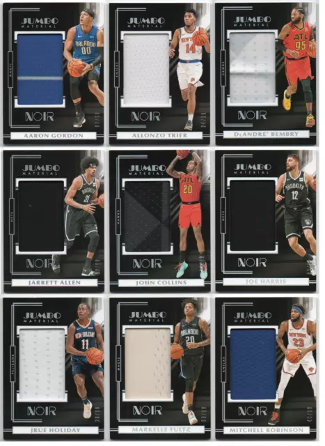 2019-20 Panini Noir Jumbo Material GU /99 Pick Any Complete Your Set