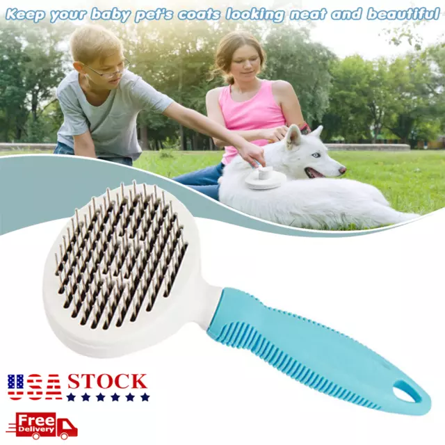 Pet Brush Hair Remover Dog Cat Comb Self Cleaning Slicker Grooming Message Tool