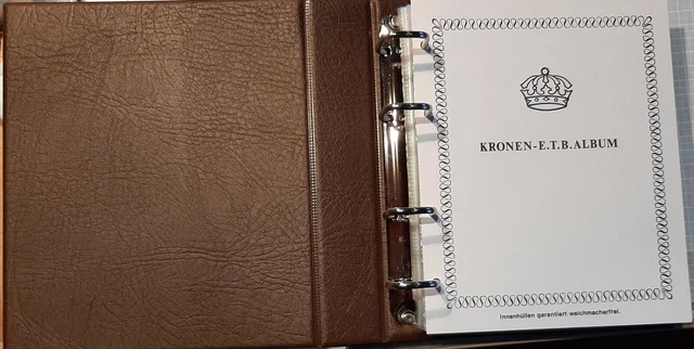 Lindner "Krone"-Ringbinder (braun) mit 25 Glassichtfolien (Din A 5)