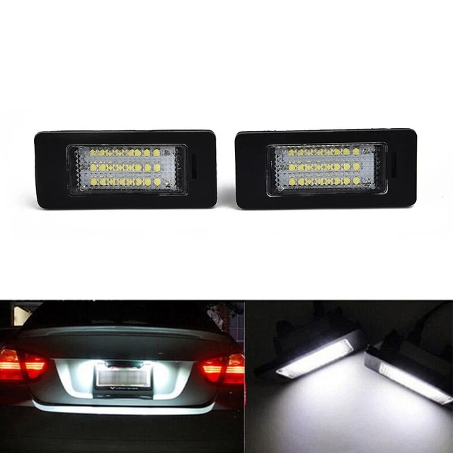 Jeu De 2 Lampes LED Pour Plaque D'Immatriculation - Compatible BMW E39, E60, E70, E71, E90, E92, E93, M3, M5, X5, X6 - Étanche