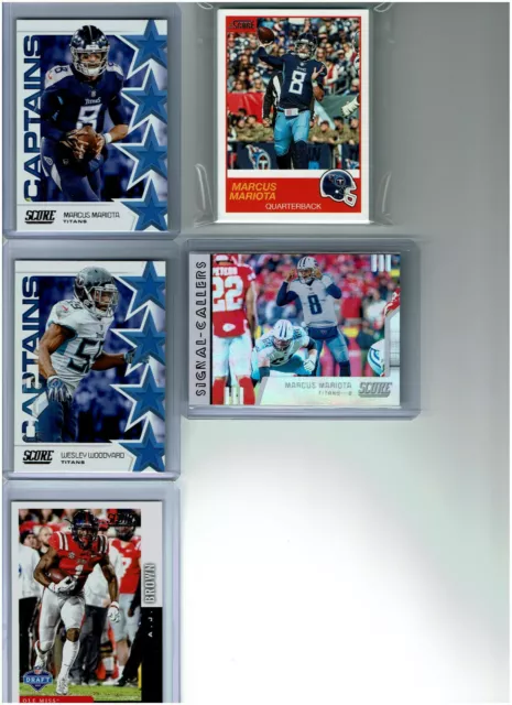 2019 Contenders Football Tennessee Titans Team Set (3) cartes de base + plus + 2