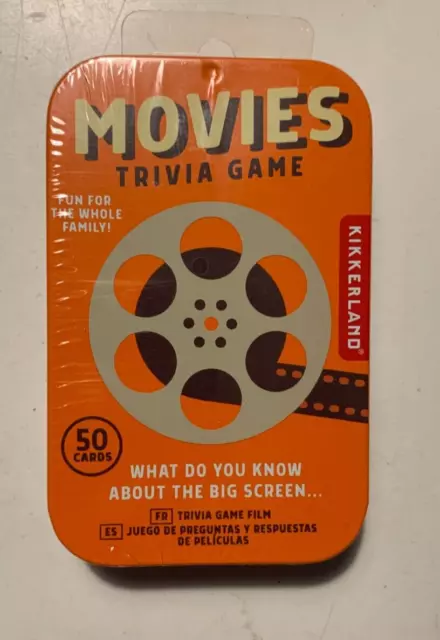 Movies Trivia Game by Kikkerland - New/Sealed Family Fun Card Game