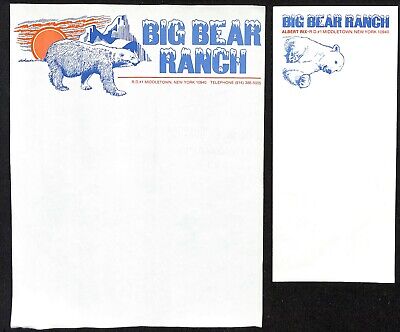Vintage Big Bear Ranch Albert Rix Circus Letterhead Sheet & Cover NOS c1996