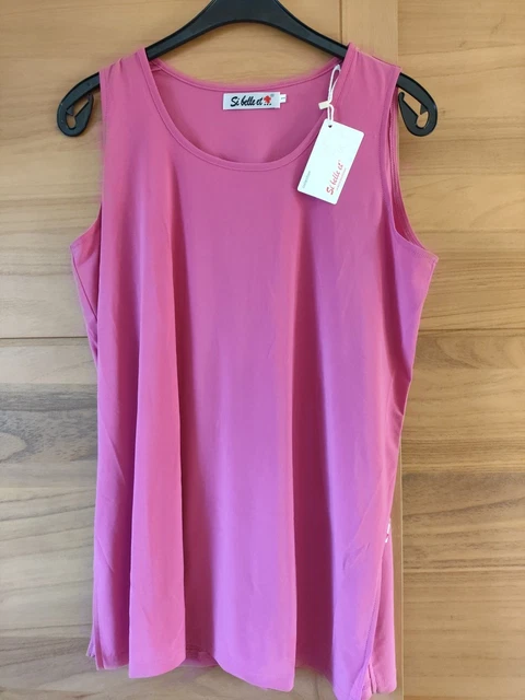 Débardeur Femme Bleu Canard Taille 54/56 Si Belle Et - Neuf, Polyester Facile D'entretien