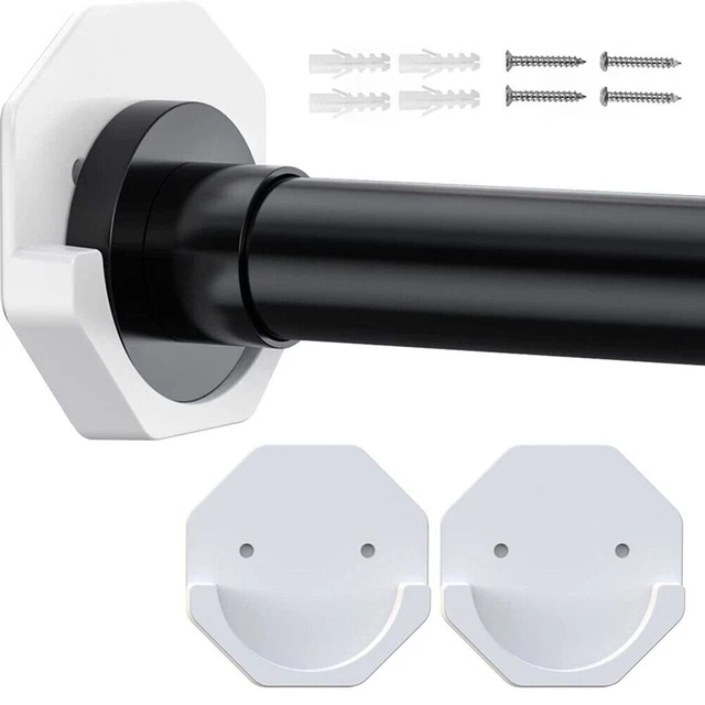 2X tenda doccia elegante e funzionale supporto asta pratico accessorio bagno