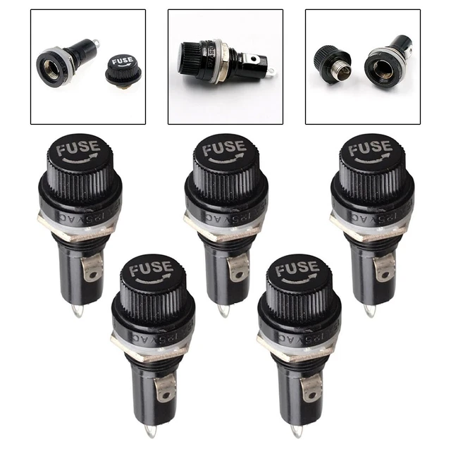 Étui porte-fusible pratique de 5 pack pour fusible à tube de verre 6 x 30 mm a