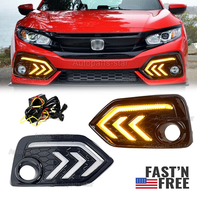 FOR HONDA CIVIC Hatchback 20162021 DRL Daytime Running Fog LED Light