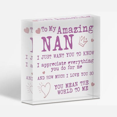 ABN Festa Della Mamma Insegna Regalo Per Nonna Cuore Love Placca Compleanno Acrilico 