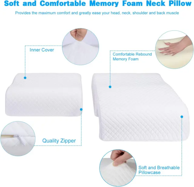 HOMCA Memory Foam Pillow for Couples, Adjustable Cube Cuddle Pillow anti Pressur 6
