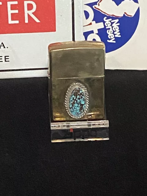 Zippo Indian Jewelry Turquoise And Brass Liquidating Massive Collection￼