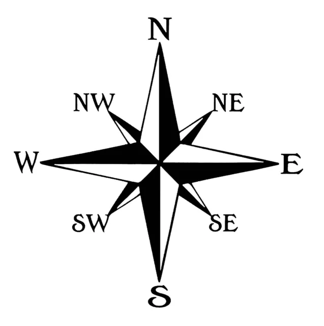 Nautical Compass Vinyl Decal Sticker For Window Car Truck Jeep Boat Trending