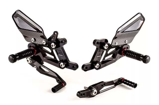 Gilles Fußrastenanlage FXR Schwarz  BMW S 1000 RR 17-18, S 1000 R 17-